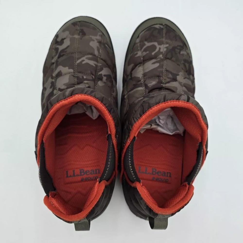 LL Bean Mountain Classic Quilted Ankle Boots II Men's Size 11 Loden Camo Slip On - Picture 5 of 7